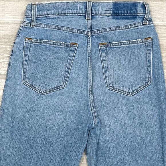 Abercrombie & Fitch The Ankle Straight Ultra High Rise in Light Wash Denim Sz 27 - Picture 8 of 15